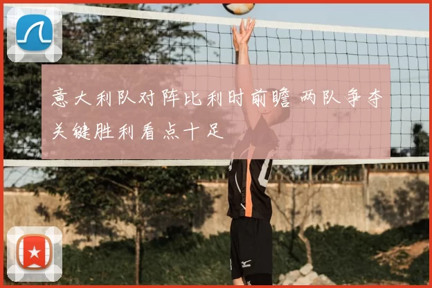 意大利队对阵比利时前瞻 两队争夺关键胜利看点十足