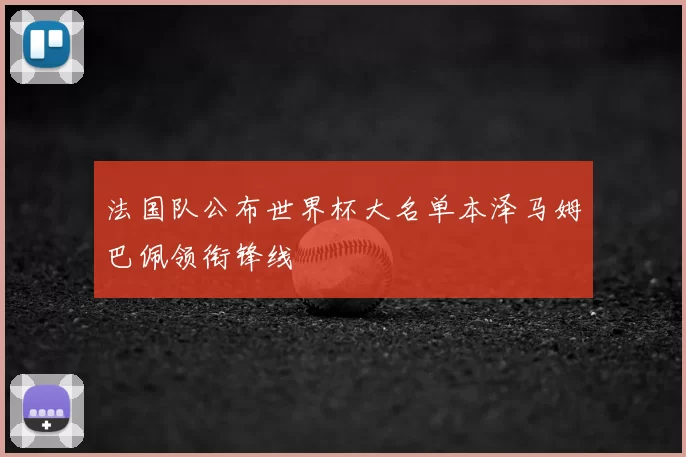 法国队公布世界杯大名单本泽马姆巴佩领衔锋线
